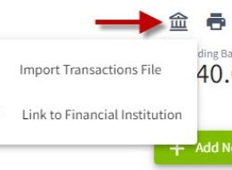 You can import bank transactions via CSV format.